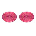 Pink Pour  Cufflinks (Oval)