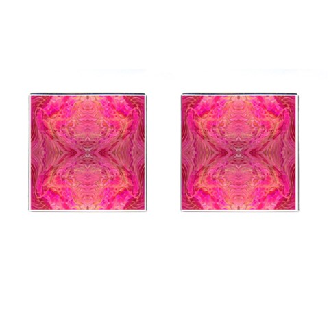 Pink Pour  Cufflinks (Square) from ArtsNow.com Front(Pair)