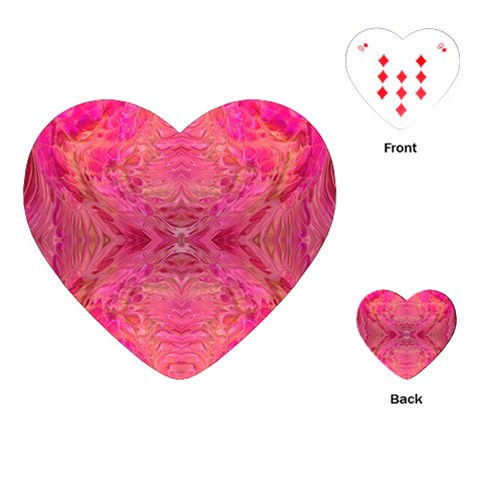 Pink Pour  Playing Cards Single Design (Heart) from ArtsNow.com Front