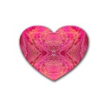 Pink Pour  Rubber Heart Coaster (4 pack)