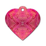 Pink Pour  Dog Tag Heart (Two Sides)