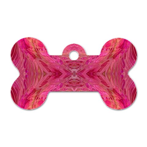 Pink Pour  Dog Tag Bone (Two Sides) from ArtsNow.com Front