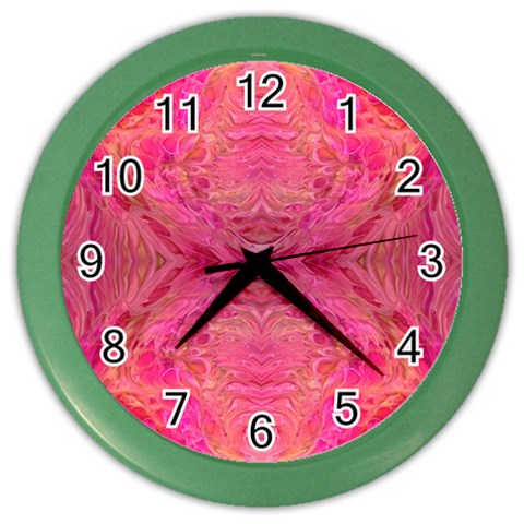 Pink Pour  Color Wall Clock from ArtsNow.com Front