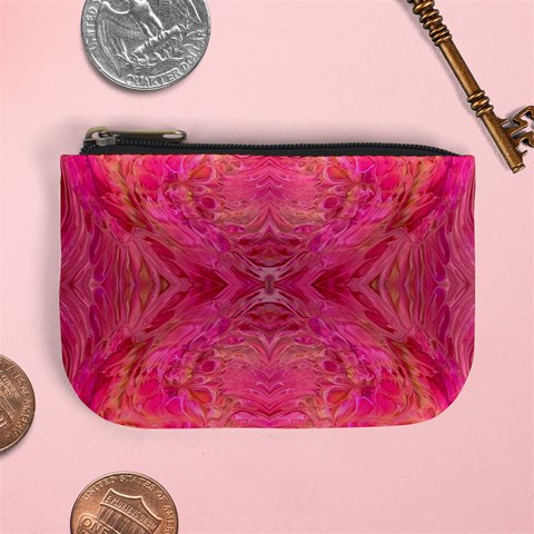 Pink Pour  Mini Coin Purse from ArtsNow.com Front
