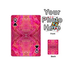 Queen Pink Pour  Playing Cards 54 Designs (Mini) from ArtsNow.com Front - SpadeQ