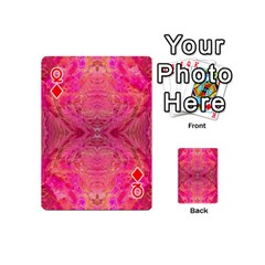 Queen Pink Pour  Playing Cards 54 Designs (Mini) from ArtsNow.com Front - DiamondQ