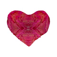 Pink Pour  Standard 16  Premium Heart Shape Cushions from ArtsNow.com Front
