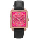 Pink Pour  Rose Gold Leather Watch 