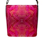Pink Pour  Flap Closure Messenger Bag (L)