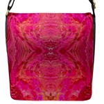 Pink Pour  Flap Closure Messenger Bag (S)