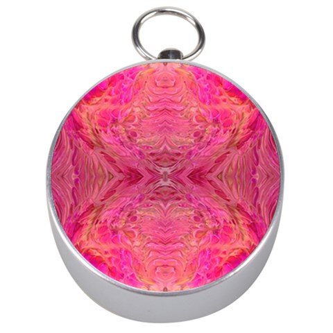 Pink Pour  Silver Compasses from ArtsNow.com Front
