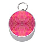 Pink Pour  Mini Silver Compasses