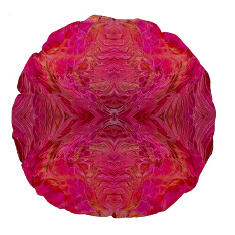 Pink Pour  Large 18  Premium Flano Round Cushions from ArtsNow.com Front