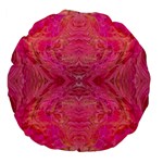 Pink Pour  Large 18  Premium Flano Round Cushions