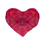 Pink Pour  Standard 16  Premium Flano Heart Shape Cushions