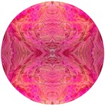 Pink Pour  Wooden Bottle Opener (Round)