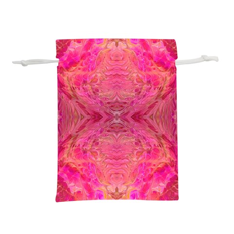 Pink Pour  Lightweight Drawstring Pouch (L) from ArtsNow.com Front