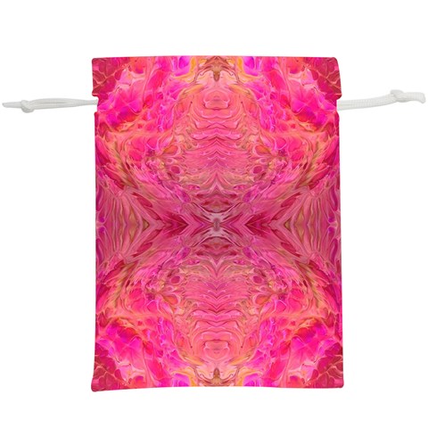 Pink Pour  Lightweight Drawstring Pouch (XL) from ArtsNow.com Front