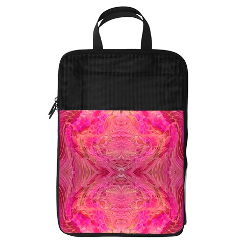 Pink Pour  Foldable Shoe Storage Bag from ArtsNow.com Front