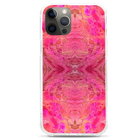 Pink Pour  iPhone 12 Pro max TPU UV Print Case from ArtsNow.com Front