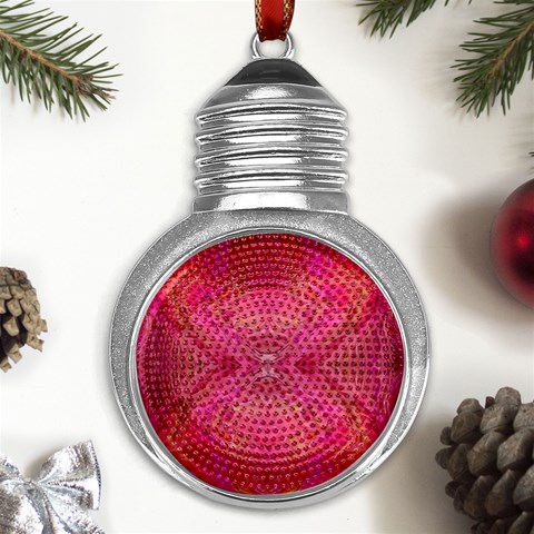 Pink Pour  Metal Light Bulb Shape Ornament from ArtsNow.com Front