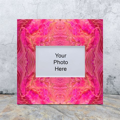 Pink Pour  White Box Photo Frame 4  x 6  from ArtsNow.com Front