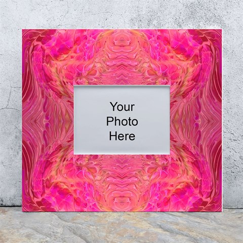 Pink Pour  White Wall Photo Frame 5  x 7  from ArtsNow.com Front