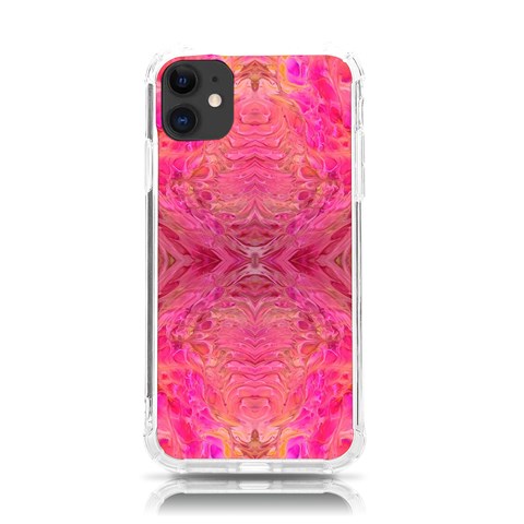 Pink Pour  iPhone 11 TPU UV Print Case from ArtsNow.com Front