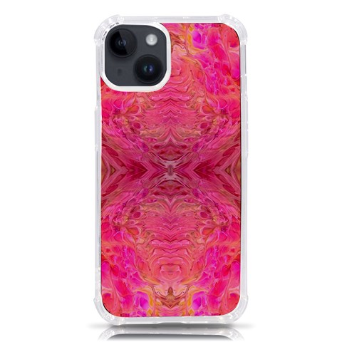 Pink Pour  iPhone 14 TPU UV Print Case from ArtsNow.com Front