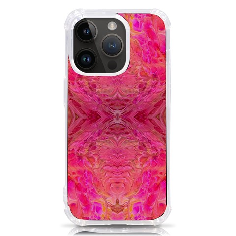 Pink Pour  iPhone 14 Pro TPU UV Print Case from ArtsNow.com Front