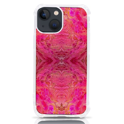 Pink Pour  iPhone 13 mini TPU UV Print Case from ArtsNow.com Front