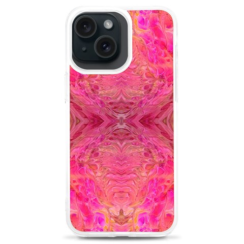 Pink Pour  iPhone 15 Plus TPU UV Print Case from ArtsNow.com Front