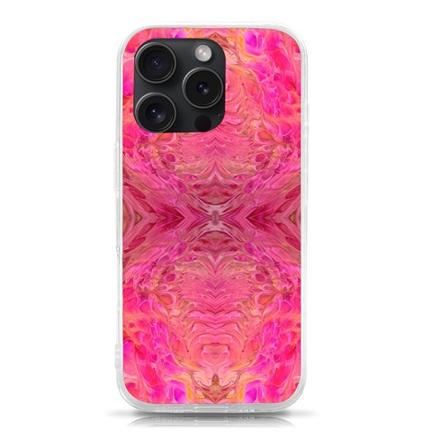 Pink Pour  iPhone 15 Pro TPU UV Print Case from ArtsNow.com Front