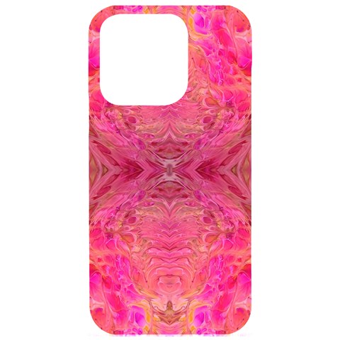 Pink Pour  iPhone 15 Pro Black UV Print PC Hardshell Case from ArtsNow.com Front