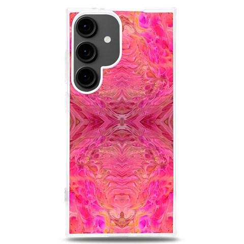 Pink Pour  Samsung Galaxy S24 Plus 6.7 Inch TPU UV Case from ArtsNow.com Front