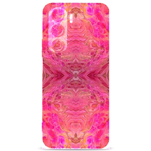 Pink Pour  Samsung Galaxy S24 Plus 6.7 Inch Black TPU UV Case from ArtsNow.com Front