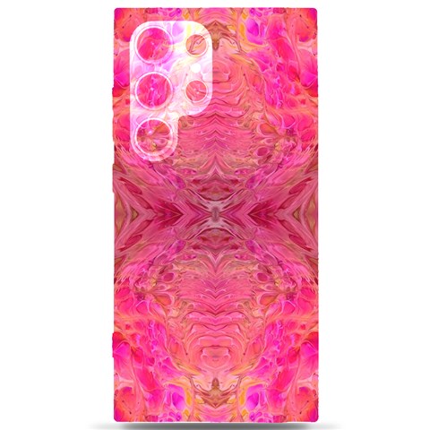 Pink Pour  Samsung Galaxy S24 Ultra 6.9 Inch Black TPU UV Case from ArtsNow.com Front