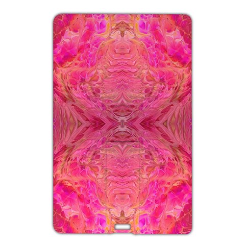 Pink Pour  Name Card Style USB Flash Drive from ArtsNow.com Front