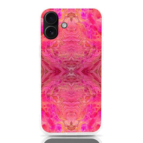 Pink Pour  iPhone 16 Plus TPU UV Print Case from ArtsNow.com Front