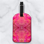 Pink Pour  Nappa Leather Luggage Tag Rectangle