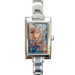 Blue flow Rectangle Italian Charm Watch