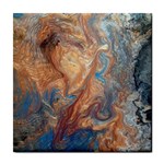 Blue flow Tile Coaster