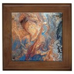 Blue flow Framed Tile