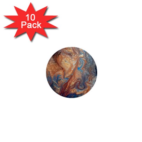 Blue flow 1  Mini Buttons (10 pack)  from ArtsNow.com Front
