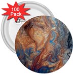 Blue flow 3  Buttons (100 pack) 