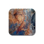 Blue flow Rubber Square Coaster (4 pack)