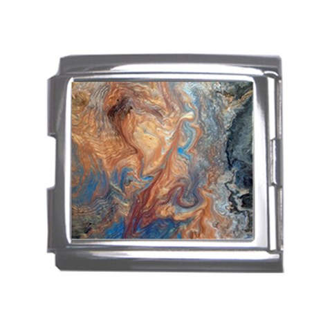 Blue flow Mega Link Italian Charm (18mm) from ArtsNow.com Front