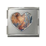 Blue flow Mega Link Heart Italian Charm (18mm)