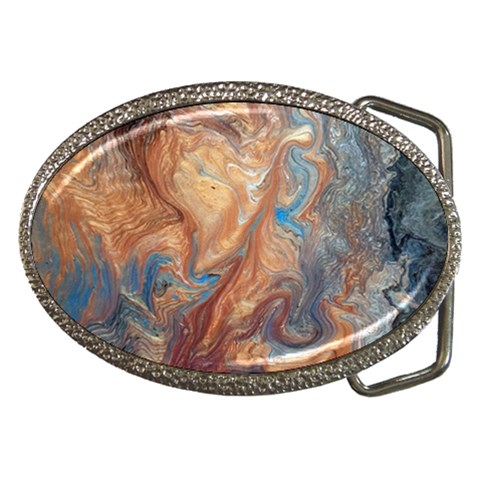 Blue flow Belt Buckles from ArtsNow.com Front