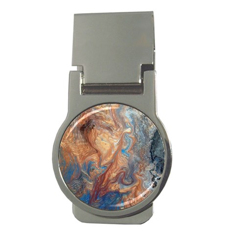 Blue flow Money Clips (Round)  from ArtsNow.com Front